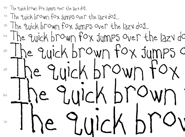 Lefty Does Righty Charcoal font waterfall